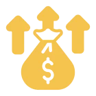Increasing profits icon